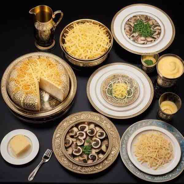 Биточки с сыром и грибным соусом